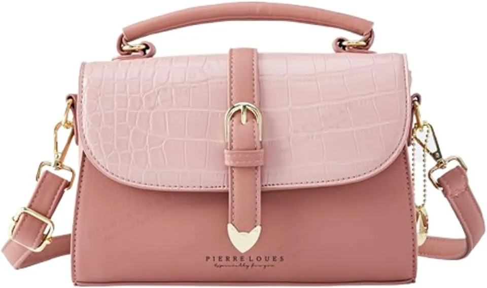 Slouchy Satchel Crossbody Handbags Women Trendy Crocodile Leather Flap Top Handle Purses Crescent Hobo Bags Shoulder Bag