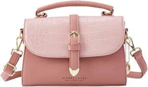 Slouchy Satchel Crossbody Handbags Women Trendy Crocodile Leather Flap Top Handle Purses Crescent Hobo Bags Shoulder Bag
