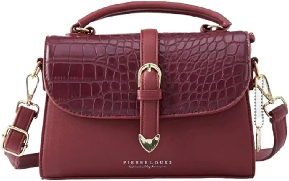 Slouchy Satchel Crossbody Handbags Women Trendy Crocodile Leather Flap Top Handle Purses Crescent Hobo Bags Shoulder Bag
