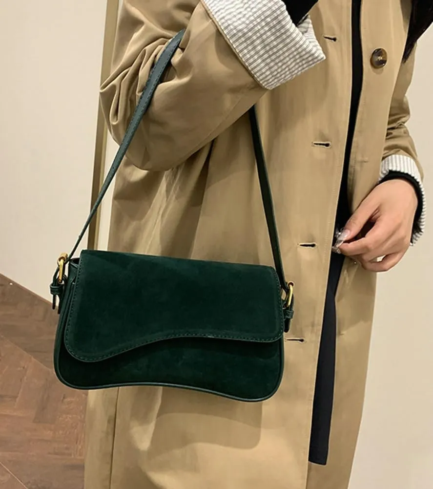 Small Shoulder Crossbody Bags for Women Vintage Vegan Leather Purses Handbag Ladies Clutch Satchels
