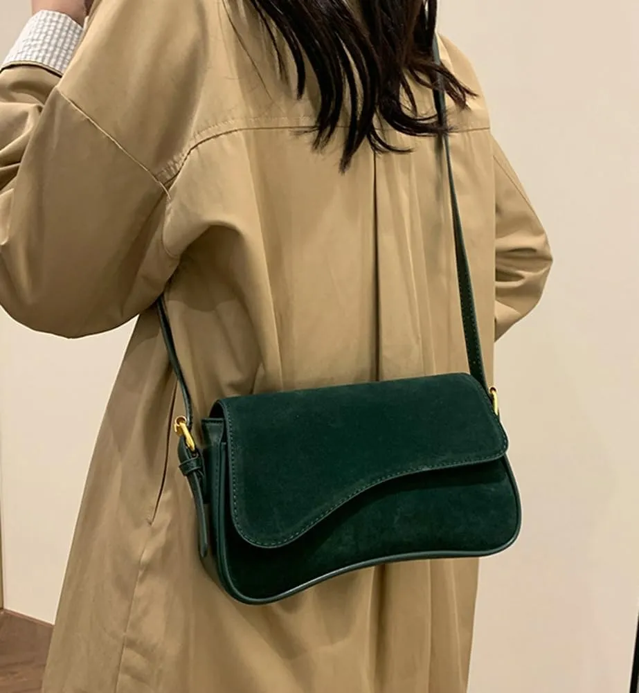 Small Shoulder Crossbody Bags for Women Vintage Vegan Leather Purses Handbag Ladies Clutch Satchels