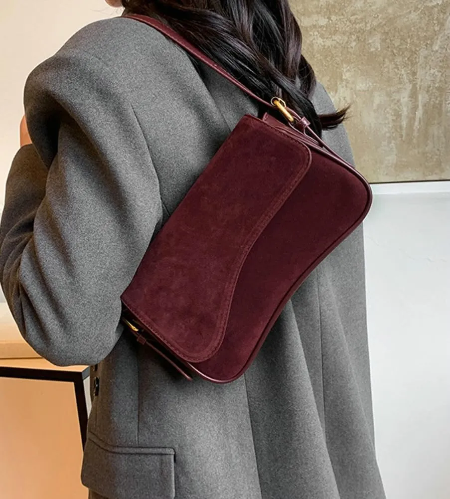 Small Shoulder Crossbody Bags for Women Vintage Vegan Leather Purses Handbag Ladies Clutch Satchels