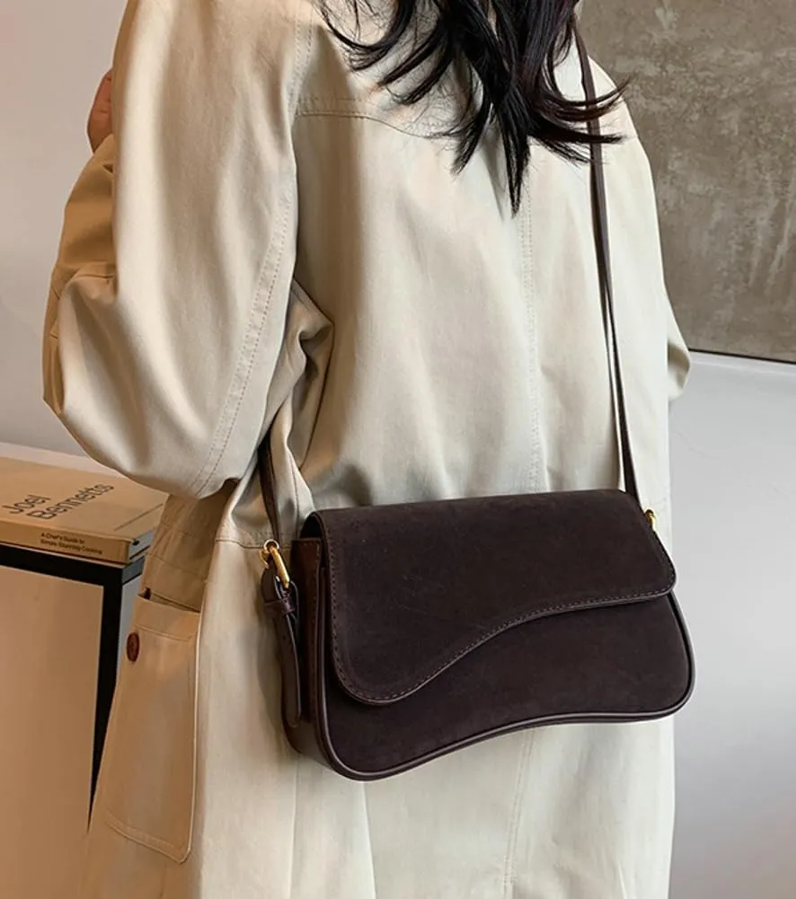 Small Shoulder Crossbody Bags for Women Vintage Vegan Leather Purses Handbag Ladies Clutch Satchels