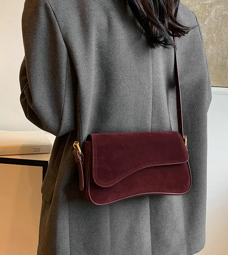 Small Shoulder Crossbody Bags for Women Vintage Vegan Leather Purses Handbag Ladies Clutch Satchels