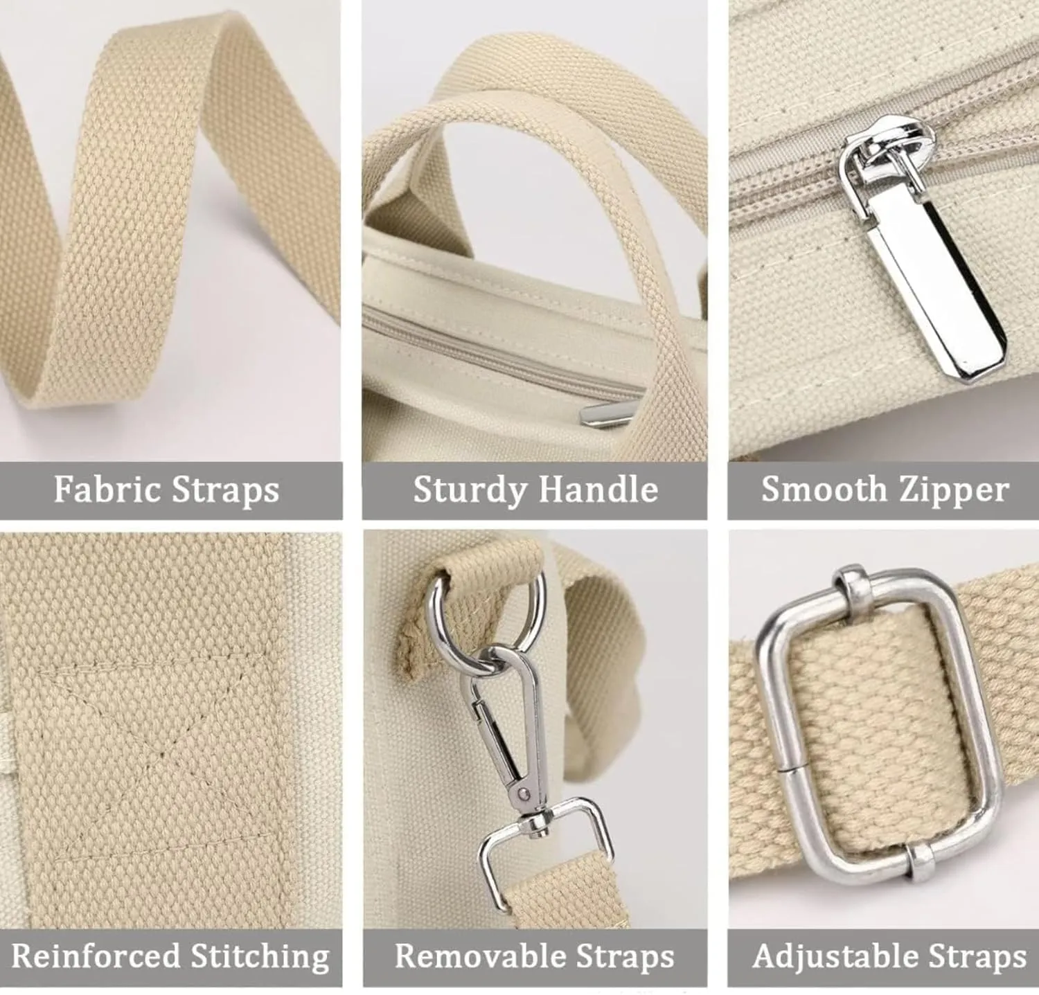 Small Tote Bag with Zipper Canvas Tote Bags Crossbody Bag with Compartments Shoulder Bag Satchel Hobo Bag Messenger Bag