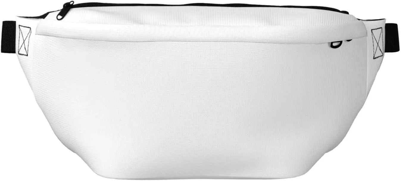 Solid Color White Stylish Crossbody Waist Pack - Versatile And Compact Travel Pouch For Hands-Free Storage