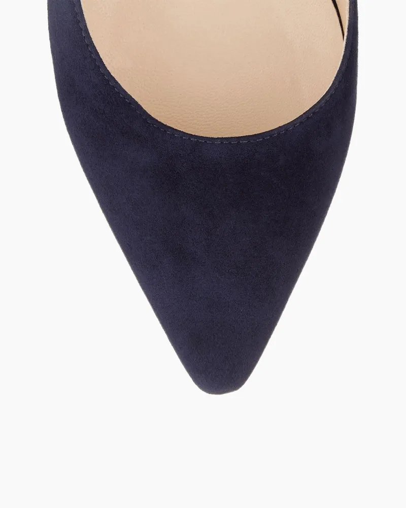 Sophisticated Suede Pointed Slim High Heel Pumps