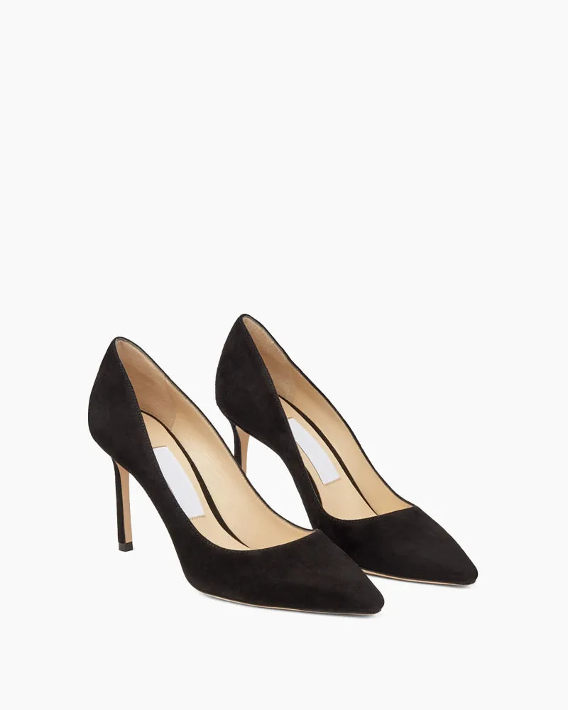 Sophisticated Suede Pointed Slim High Heel Pumps