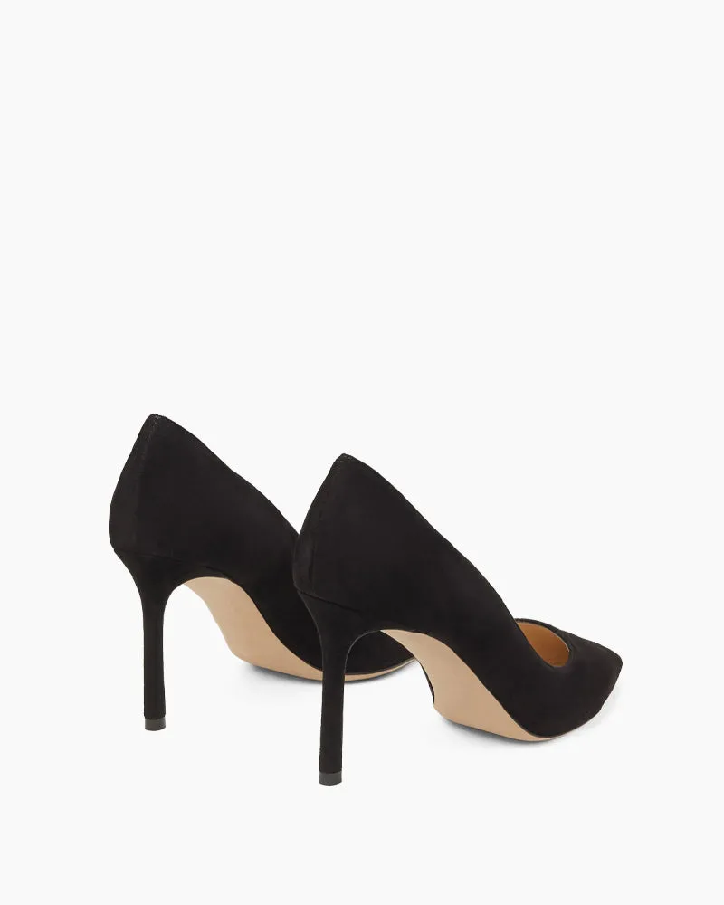 Sophisticated Suede Pointed Slim High Heel Pumps
