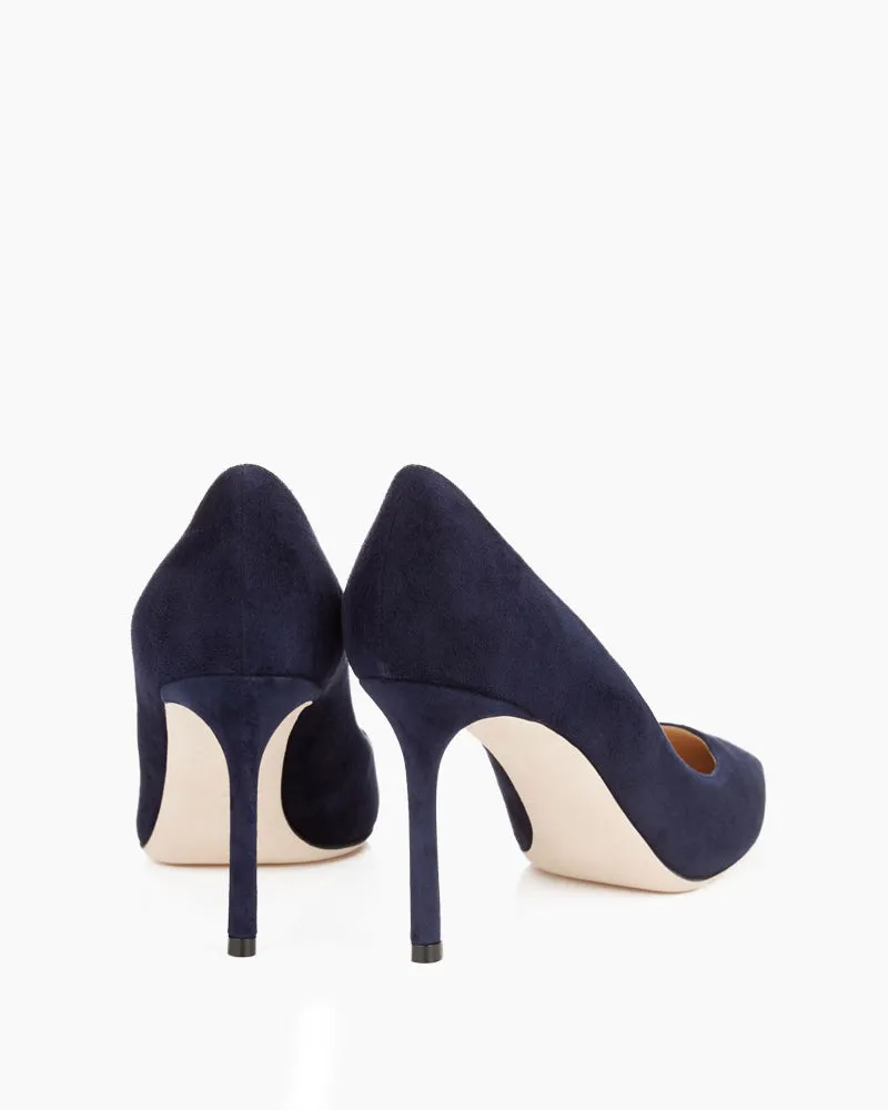Sophisticated Suede Pointed Slim High Heel Pumps