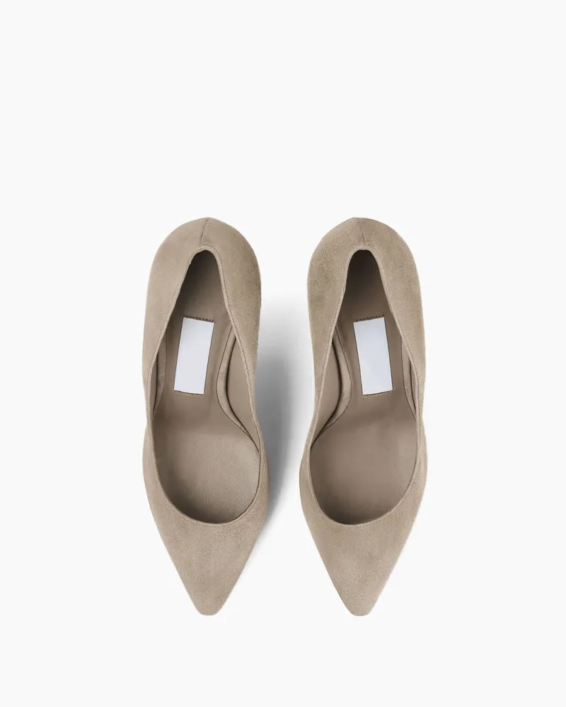 Sophisticated Suede Pointed Slim High Heel Pumps