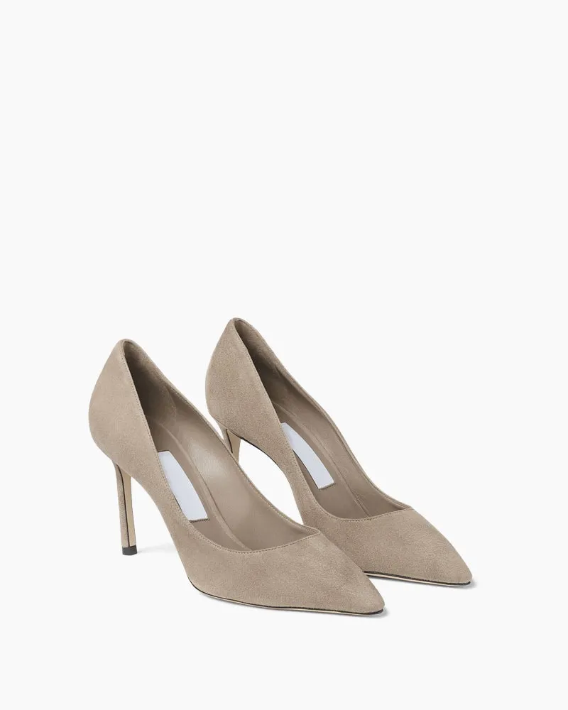 Sophisticated Suede Pointed Slim High Heel Pumps