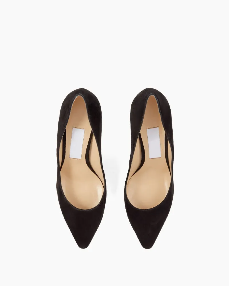 Sophisticated Suede Pointed Slim High Heel Pumps