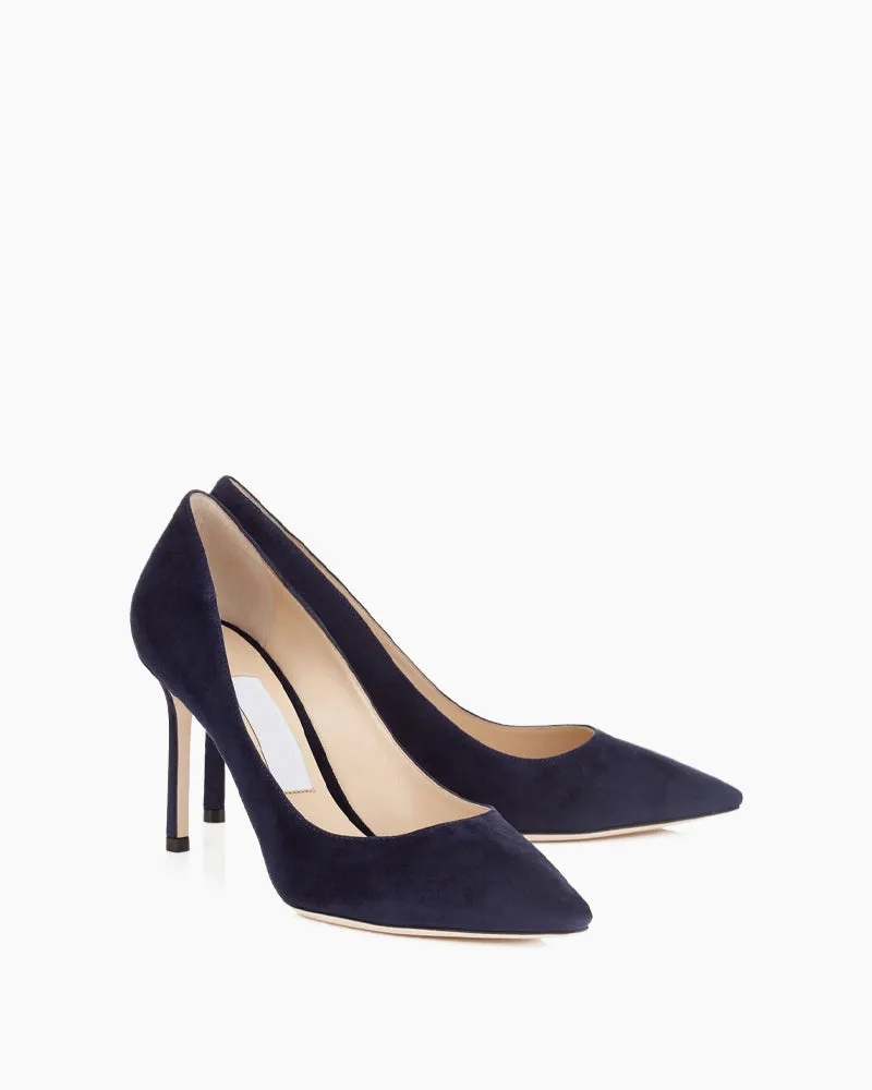 Sophisticated Suede Pointed Slim High Heel Pumps