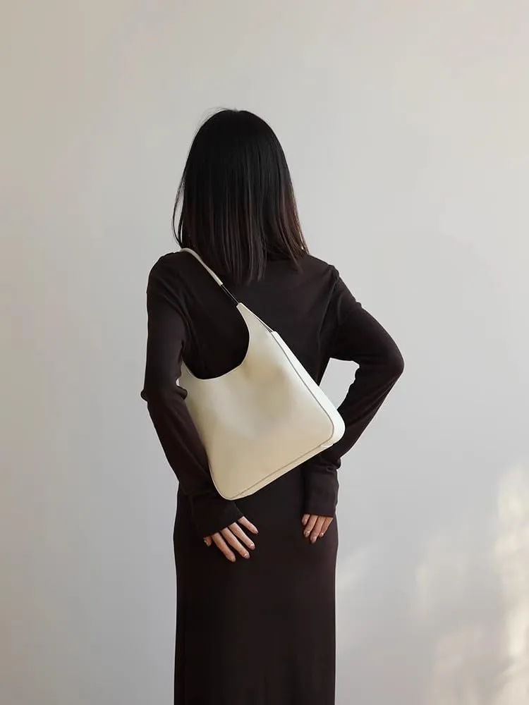 Spring Women's Leather Shoulder Bag Handbag Hobo Underarm Armpit Bag Versatile Stylish Chic Elegant Luxury Vintage