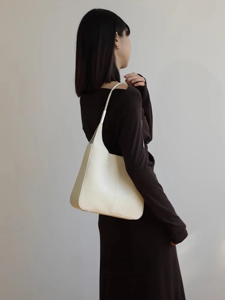 Spring Women's Leather Shoulder Bag Handbag Hobo Underarm Armpit Bag Versatile Stylish Chic Elegant Luxury Vintage