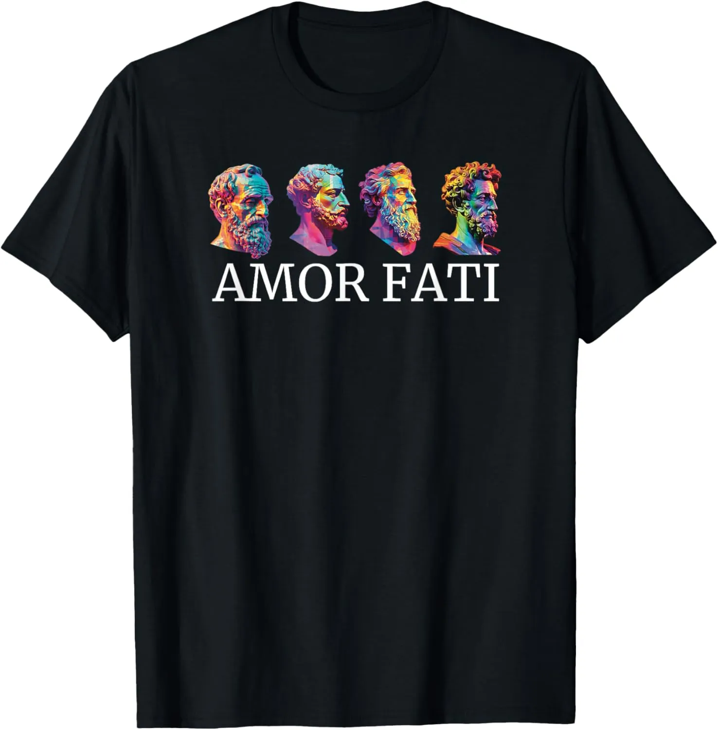Stoic Icons Amor Fati Modern Stoicism Greek Philosophers T-Shirt