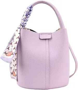 Stylish Soft Leather Crossbody Bucket Bag for Women - Versatile Handbag with Clutch and Top Handle
