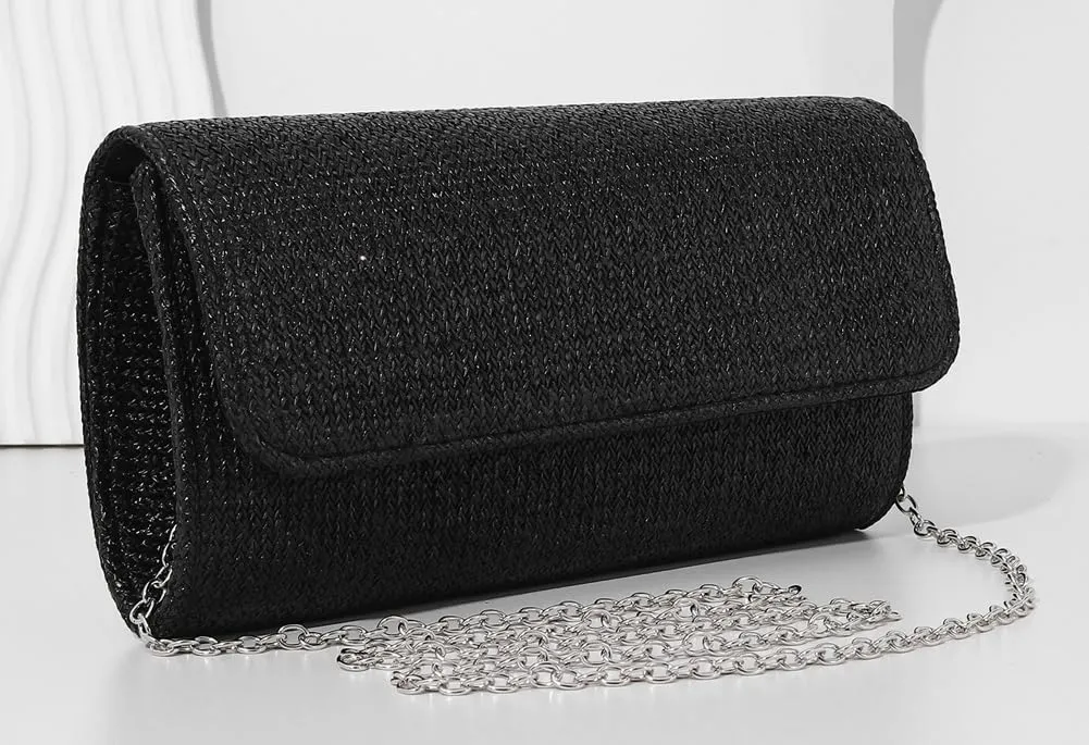 Summer Straw Clutch Bag Beach Bags For Women Rattan Evening Purse Straw Crossbody Woven Purse Shoulder Handbag 2025