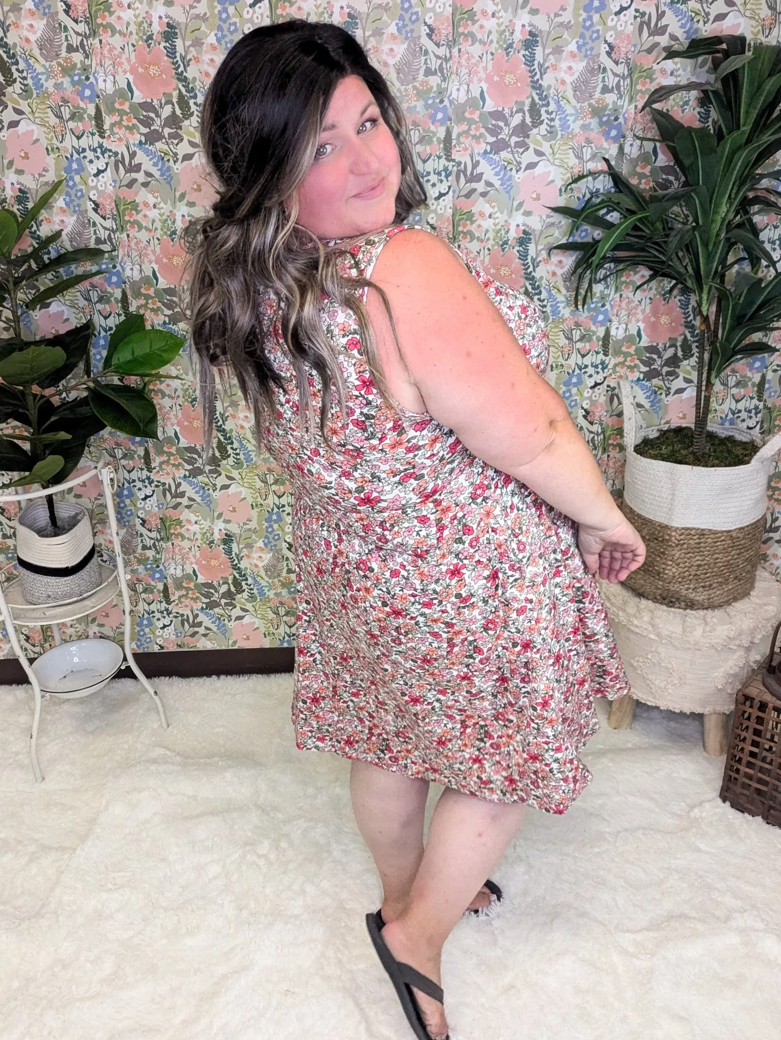Tara Scoopneck Tank Dress in Perfect Florals