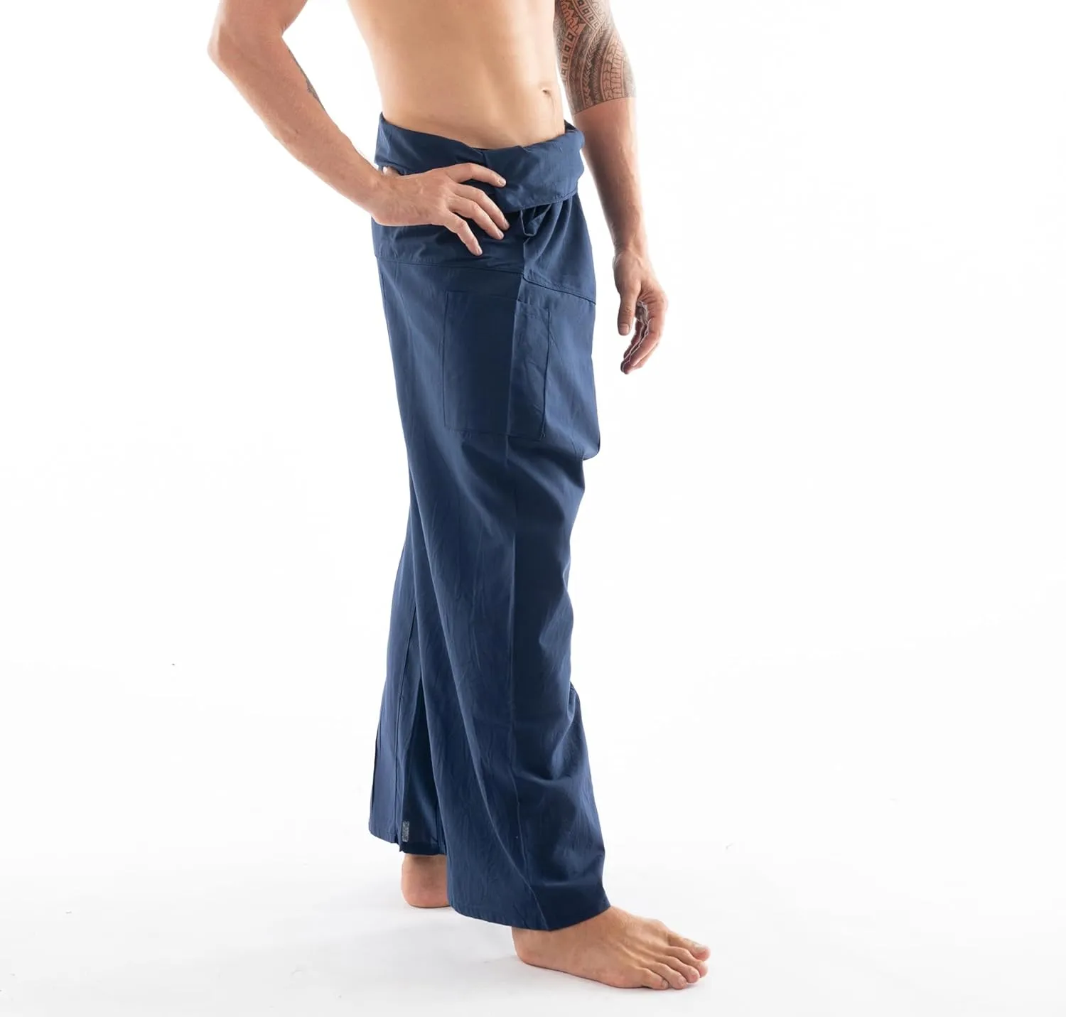 Thai Fisherman Pants - Lightweight Cotton Lounge Pants for Men, Perfect for Yoga, Hippie, or Pirate Style