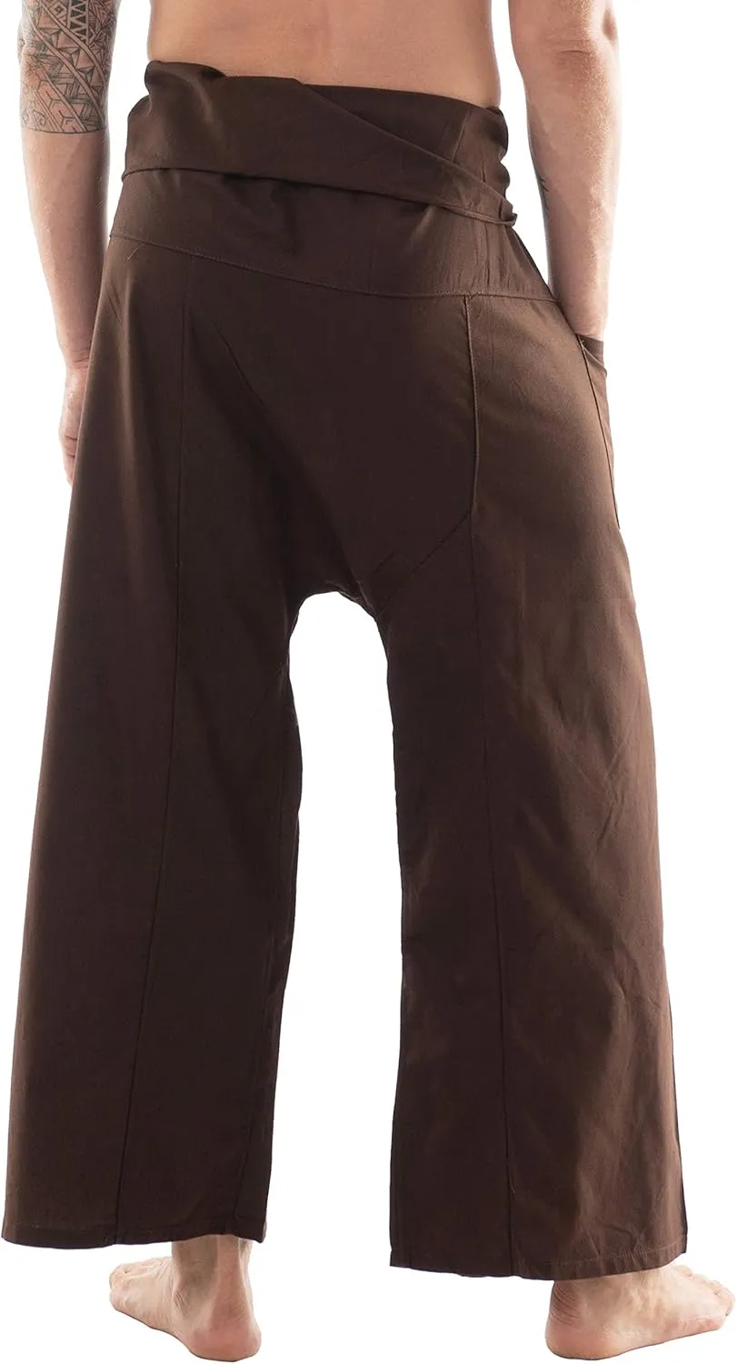 Thai Fisherman Pants - Lightweight Cotton Lounge Pants for Men, Perfect for Yoga, Hippie, or Pirate Style