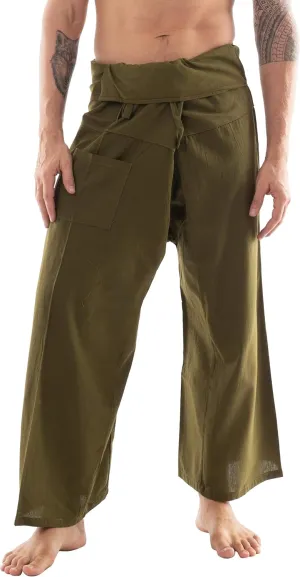 Thai Fisherman Pants - Lightweight Cotton Lounge Pants for Men, Perfect for Yoga, Hippie, or Pirate Style