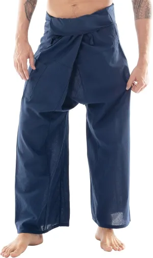 Thai Fisherman Pants - Lightweight Cotton Lounge Pants for Men, Perfect for Yoga, Hippie, or Pirate Style