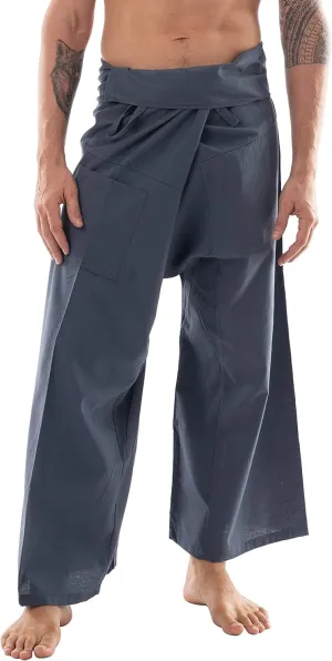 Thai Fisherman Pants - Lightweight Cotton Lounge Pants for Men, Perfect for Yoga, Hippie, or Pirate Style