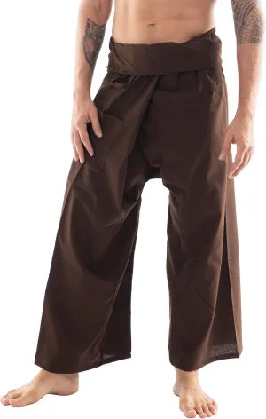 Thai Fisherman Pants - Lightweight Cotton Lounge Pants for Men, Perfect for Yoga, Hippie, or Pirate Style