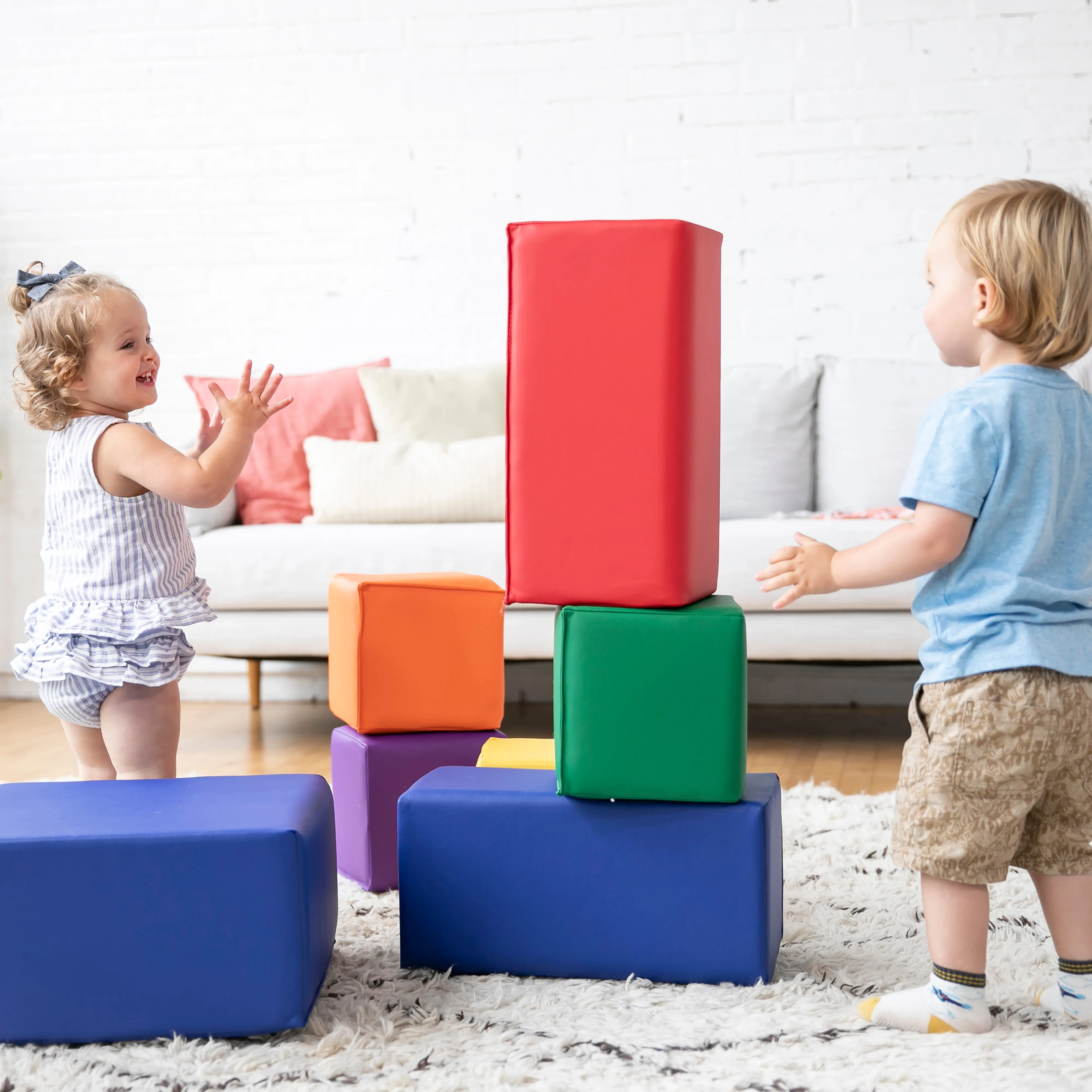 Toddler Foam Building Blocks, Foam Playset, 7-Piece