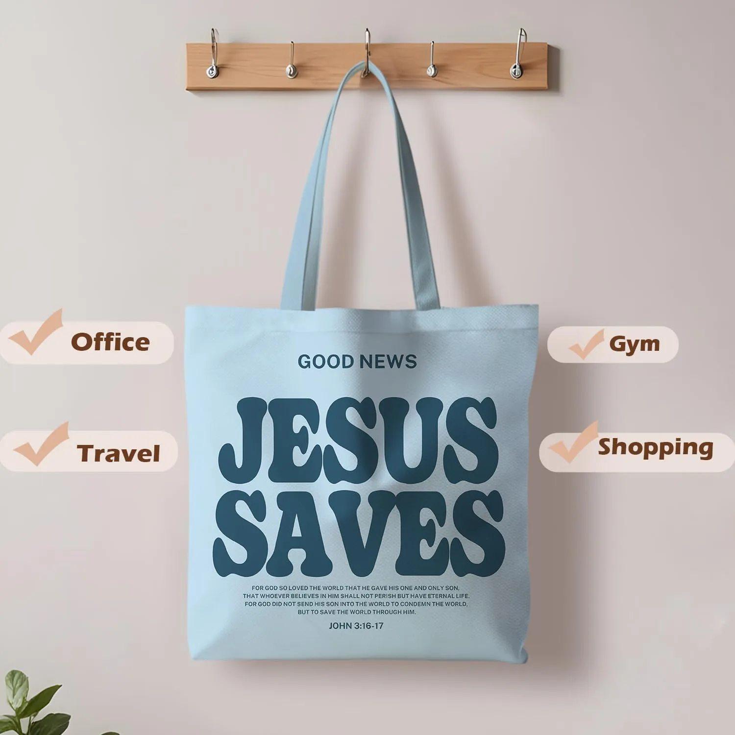 Tote Bag - Christian Gifts for Women, Canvas Bags with Bible Verse Designs
