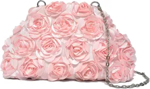 Trendy 3D Floral Clutch Purses for Women Wedding Flower Evening Handbag Party Prom Handbags Crossbody Bag 2025