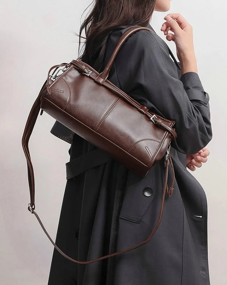 Trendy Shoulder Crossbody Bags for Women Y2K Tote Purse Small Vintage PU Leather Handbag Ladies Underarm Satchels