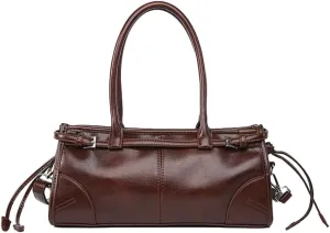 Trendy Shoulder Crossbody Bags for Women Y2K Tote Purse Small Vintage PU Leather Handbag Ladies Underarm Satchels