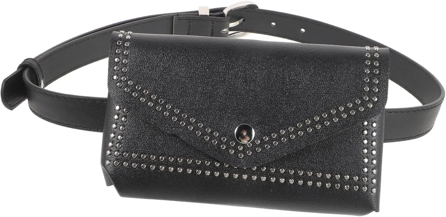 Unique Women's Leather Belt Bag Fashionable Waist Bag Detachable Pouch Small Belt Pouch for Travel Shopping and Everyday Life