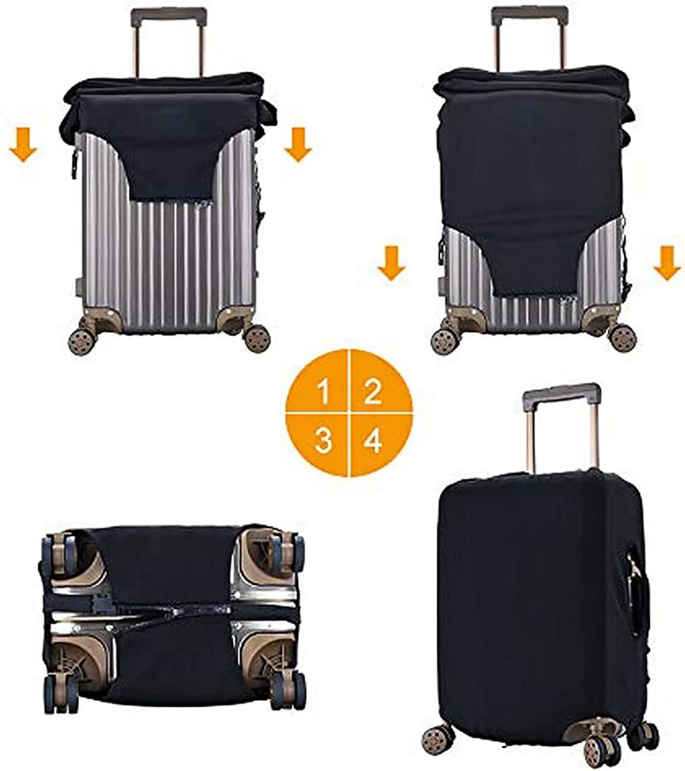 Unisex Adult Modern, Pink Gold Marble, S (18-21 inch Suitcase)