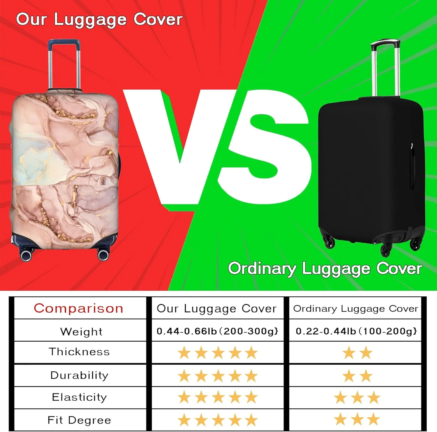Unisex Adult Modern, Pink Gold Marble, S (18-21 inch Suitcase)