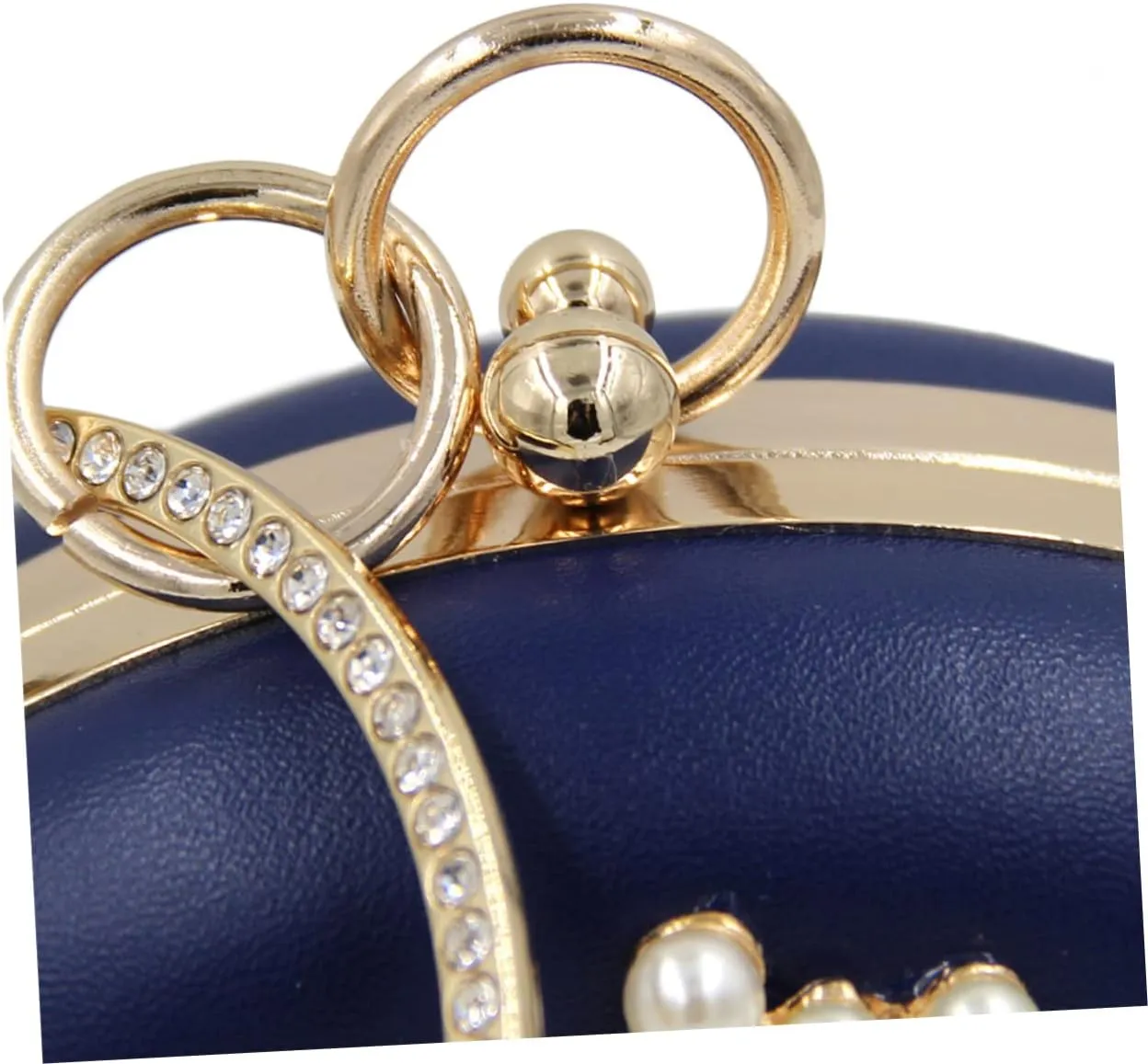 VALICLUD Hand Purse for Women Clutch Purse Round Clutch Bag Evening Bag Handbag Miss Navy Clutch Purses for Women