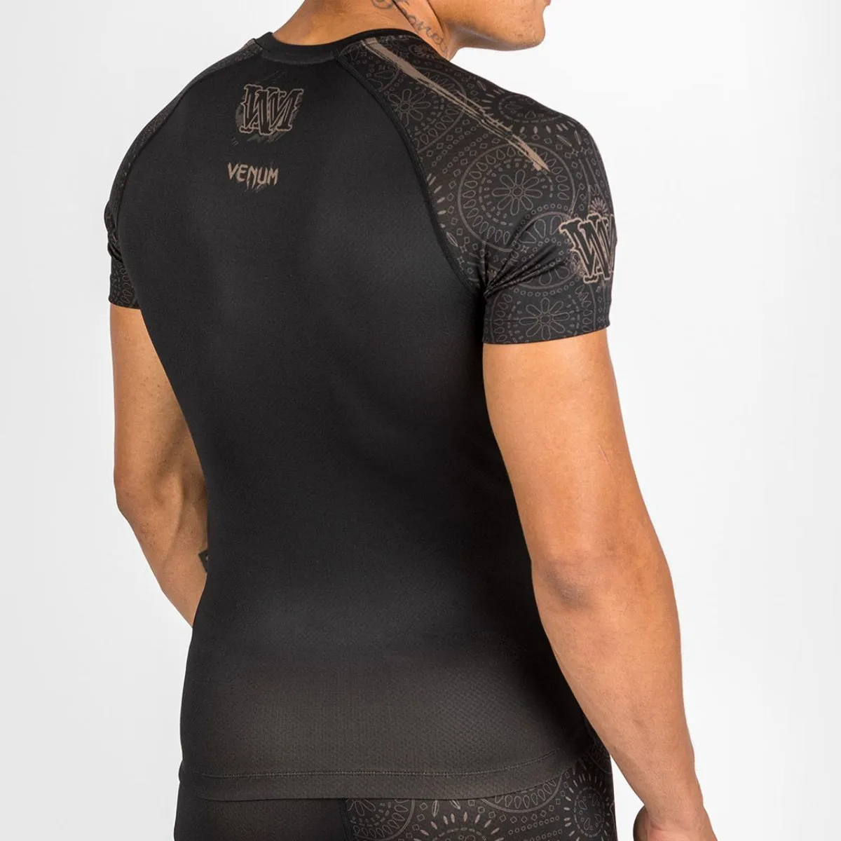 Venum Santa Muerte Dark Side Short Sleeve Rash Guard Black/Brown