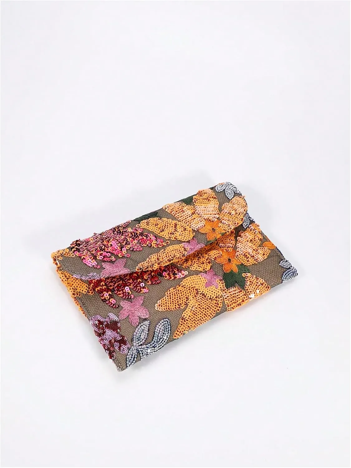 Verdusa Women's Floral Embroidery Sequin Evening Clutch Bags Party Purses