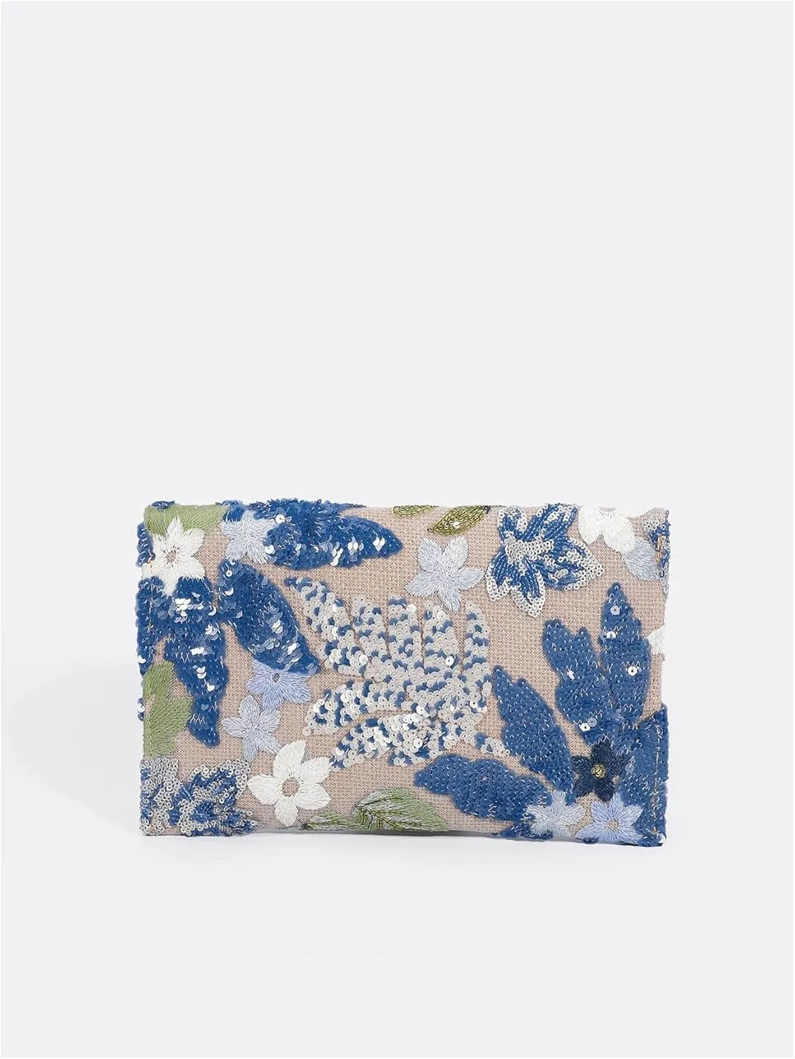 Verdusa Women's Floral Embroidery Sequin Evening Clutch Bags Party Purses