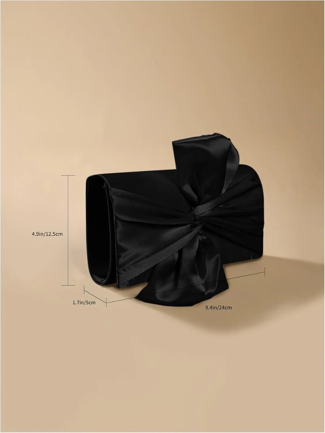 Verdusa Women's Twist Satin Clutch Evening Handbags Crossbody Bag Party Purses