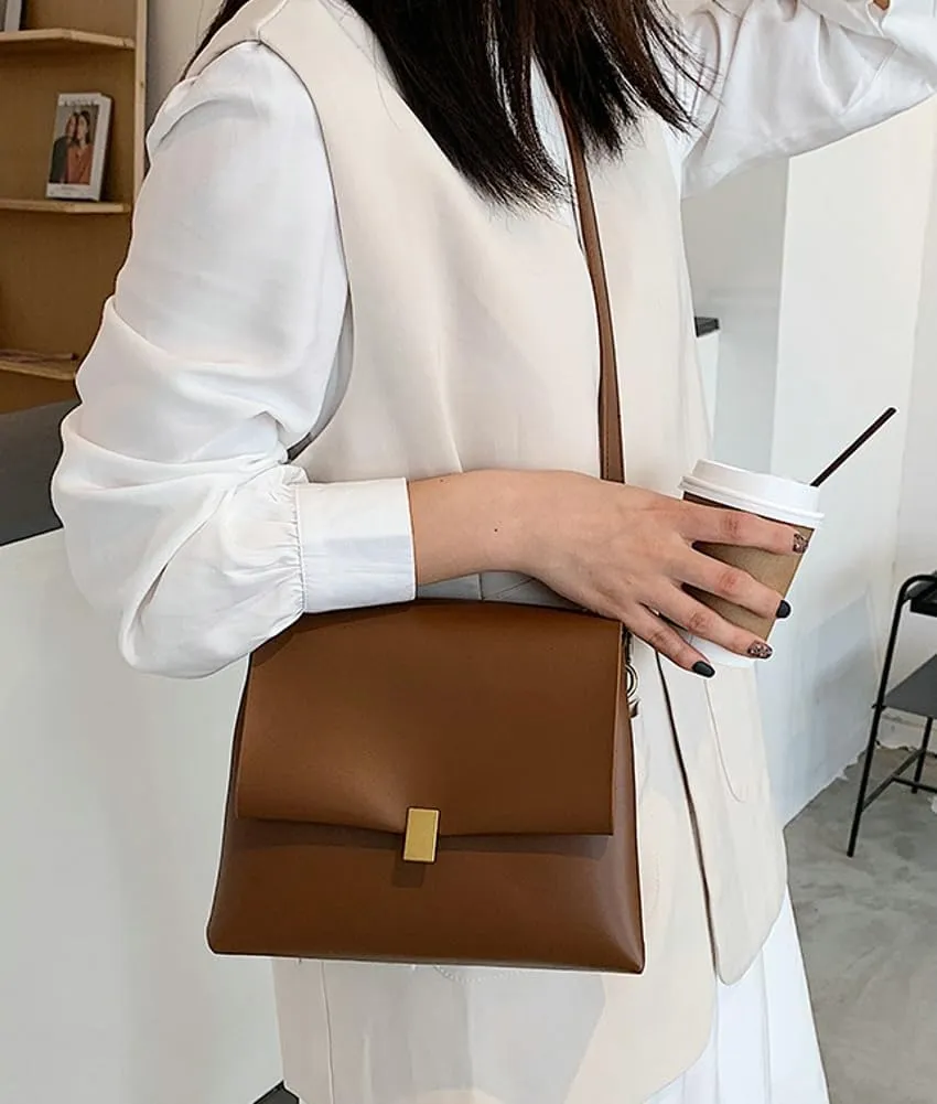Vintage Shoulder Crossbody Bags for Women Small Tote Purse Trendy Square Bag Soft PU Leather Handbags Satchel