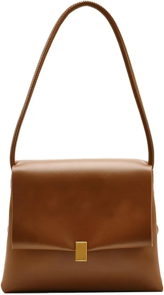 Vintage Shoulder Crossbody Bags for Women Small Tote Purse Trendy Square Bag Soft PU Leather Handbags Satchel