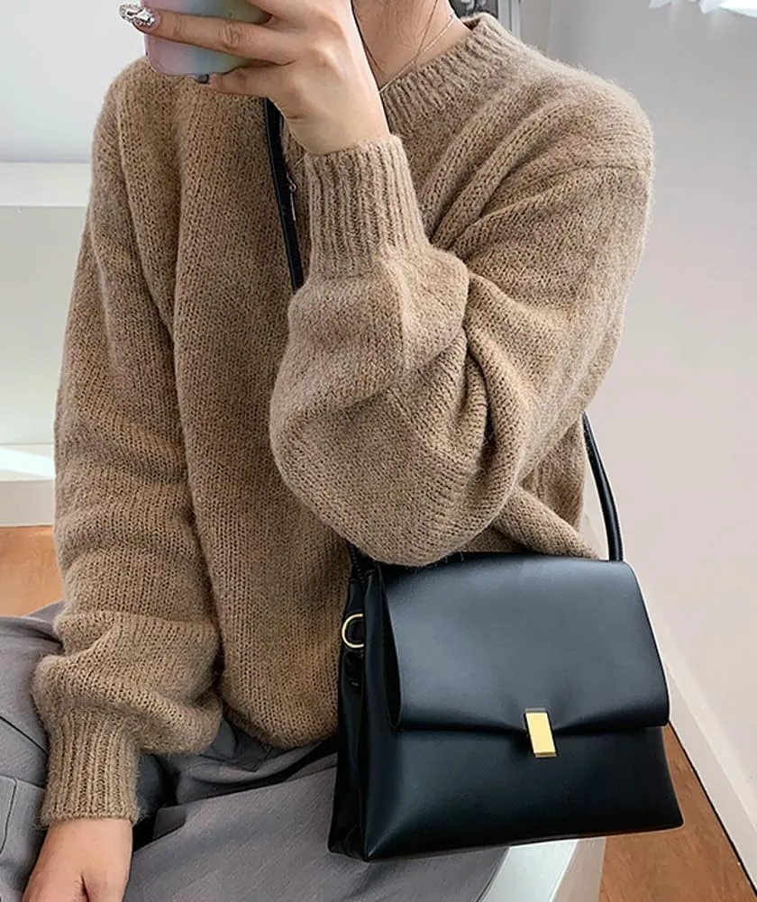Vintage Shoulder Crossbody Bags for Women Small Tote Purse Trendy Square Bag Soft PU Leather Handbags Satchel