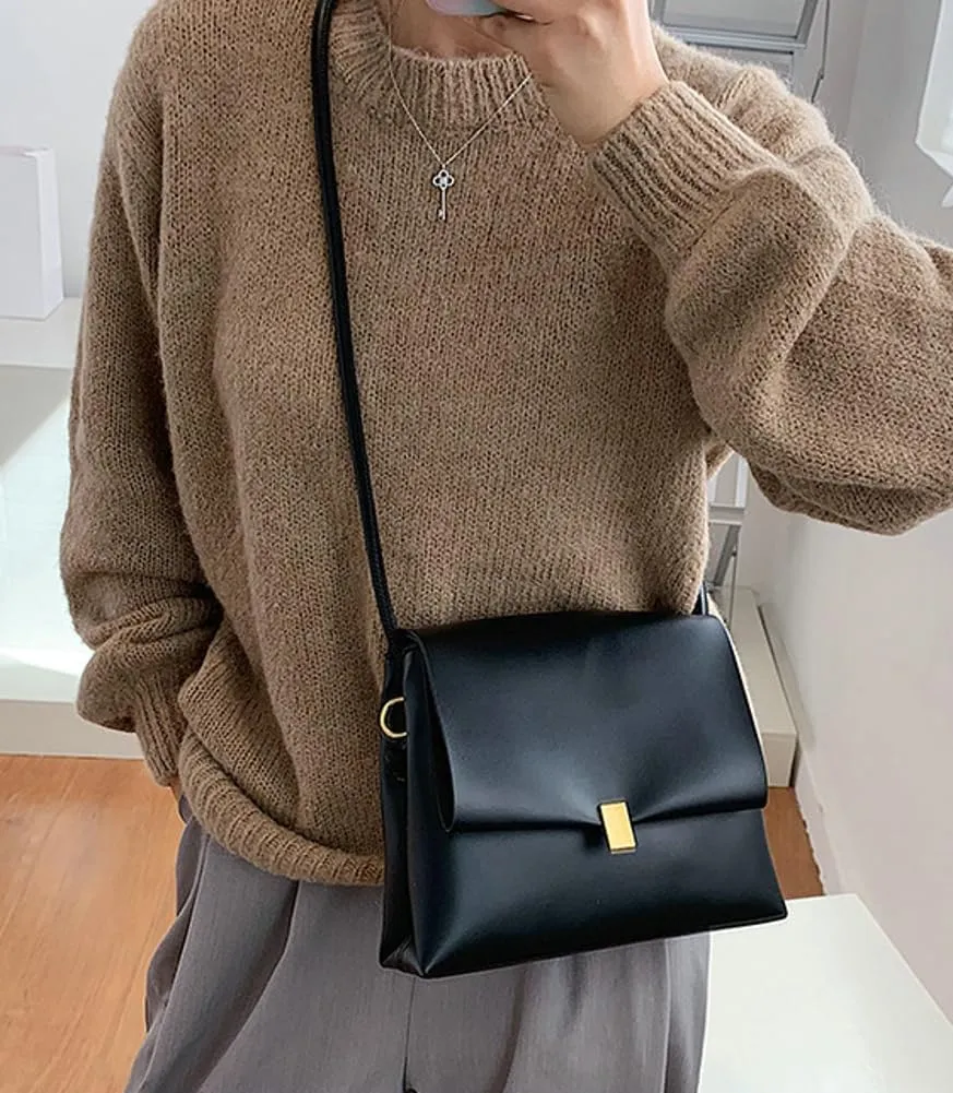 Vintage Shoulder Crossbody Bags for Women Small Tote Purse Trendy Square Bag Soft PU Leather Handbags Satchel