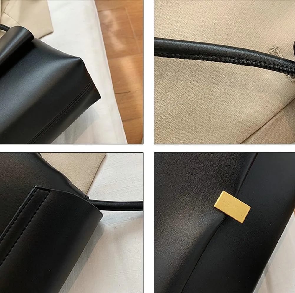 Vintage Shoulder Crossbody Bags for Women Small Tote Purse Trendy Square Bag Soft PU Leather Handbags Satchel