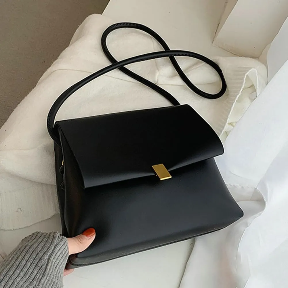 Vintage Shoulder Crossbody Bags for Women Small Tote Purse Trendy Square Bag Soft PU Leather Handbags Satchel