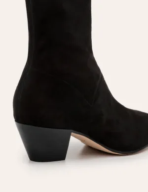 Western Stretch Boots-Black